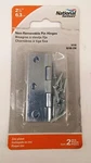 National Hardware N146-258 Non-removable Pin Hinge Zinc Plated 2-1/2". Fixed Price $11.66.