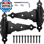 Jake Sales Black Self-closing T-strap Hinges 8 T-gate Kit For Wood. Fixed Price $78.05.