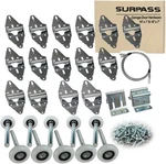 Surpass Garage Door Hardware Kit Roller/hinge/top Bracket/wire Rope (for 16'X7'. Fixed Price $81.25.