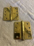 Lawrence Bros 4181 Heavy Duty Brass Finish Hinges With Round Corners Set Of 2. Fixed Price $19.75.