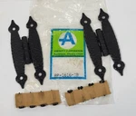 4 Pairs Vintage Nos Amerock Colonial Hinge 1616 Black Hammered Flush Doors. Fixed Price $29.95.