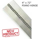 4" X 72" Piano Hinge Holes Weldable Steel Finish Continuous Nonremovable Pin. Fixed Price $55.61.