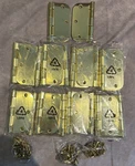 9 New National Hardware Classic Solid Brass Removable Pin Hinges - 3.5" X. Fixed Price $49.99.