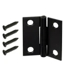 6-PK Everbilt 1-1/2 Inch Oil-rubbed Bronze Non Removable Pin Narrow Hinges 14599. Fixed Price $12.75.
