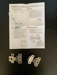 (2-PK) Hampton Bay Soft Close Cabinet Door Hinge Nickel Plated. Fixed Price $10.00.