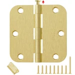 Amzgod 30-PACK 3.5" Rounded Satin Brass Interior/exterior Door Hinges. Fixed Price $81.13.