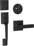 Hosom Front Door Lock Set Black Handle With 1 Pack, Matte. Fixed Price $80.97.