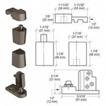 Dark Bronze Offset Left Hand 0P70 Series Kawneer Type Pivot By Laure. Fixed Price $34.00.