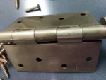 Vintage National 4" X Square Corner Butt Door Hinges 512 Dull Brass. Fixed Price $25.00.