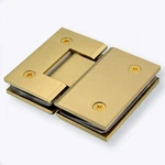 Gold Brass Heavy Duty 90 Glass Door Hinge For 5/16" To 1/2". Fixed Price $103.99.