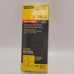 Stanley 3" Door Hinges 08-1400 W/ Screws 1/4" Radius Corner Satin Brass Pair Nib. Fixed Price $6.95.