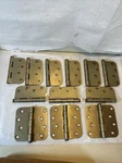 12 Lawrence Bros Round Corner Hinges X4 Yellow Zinc Residential KA2558. Fixed Price $10.00.