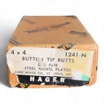 Hager 1241 4X4 Mortise Door Hinges Pair Nickel Steel Button Tip Usa. Fixed Price $14.99.