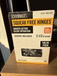 Everbilt Squeak Free Hinges 3 1/2 5/8 Radius 24 Pack. Fixed Price $30.00.