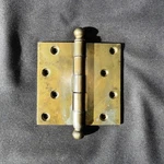 Antique National Ball Tipped 4" Hinge Brass Heavy Duty Vintage Architectural !!!. Fixed Price $25.00.