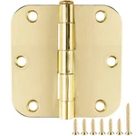 Door 3 1/2" 18 Rounded Hinges Pack, Polished Brass. Fixed Price $39.90.