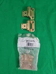 4 Amerock Polished Brass Partial Wrap Hinges 1/2" Overlay Self-closing BP7550-3. Fixed Price $14.99.