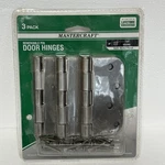 Mastercraft Residential Door Hinges Removable Pin Satin Nickel 4 5/8 Round New. Fixed Price $14.00.