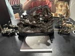 Solid Cast Iron With Wooden Base 3 Galloping Horses The Wild Statue. Fixed Price $199.00.
