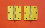 Deltana S35R43 Polished Brass Steel 3-1/2"X3-1/2" 1/4" Radius Hinge Pair. Fixed Price $13.73.