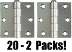 N195-644 Packs 2-1/2" X Zinc Broad Hinges Screws 20. Fixed Price $237.89.
