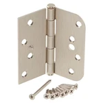 6PK Everbilt 4 In. Square X 5/8 Satin Nickel Squeak-free Door Hinges 28766. Fixed Price $29.95.
