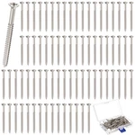 100 Pack Satin Nickel Wood Screws #9 Extra Long Heavy-duty Hinge For D.... Fixed Price $28.04.