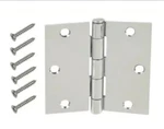 Lot Of Everbilt 279 776 Utility Door Cabinet Square Hinge 3-1/2" Chrome. Fixed Price $14.99.