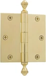 Grandeur Door Hinge Inch Forged Brass Polished Gold Finish Acorn Tip 3.5". Fixed Price $29.99.