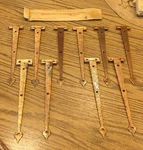 5- Pair Vtg Mckinney Forged Iron Full 8.75 Inch Strap Hinge Hardware Olde Copper. Fixed Price $69.70.