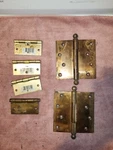 (B4) --- Lot Stanley, Hager 3.5" Door Hinges & 2 Unbranded Large. Fixed Price $12.00.