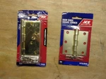 2PC. Ace Brass Finish Door Hinges. Single Pack, And 1- 3PC.. Fixed Price $10.00.