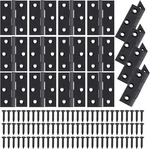 16 Pack Of 1.75 X 1.25 Inch Hinges, 6-HOLE Square Corners Black Stainless Steel. Fixed Price $9.99.