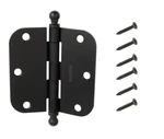 Everbilt 3-1/2" Oil-rubbed Bronze 5/8" Radius Door Hinge With Finial. Fixed Price $12.00.