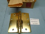 Hager Brass Door Hinge Set Of 3 Nos BB1279 4.5" X + Hdwe Stk# 10180 G919. Fixed Price $74.99.