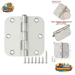 Long-lasting 30 Pack Satin Nickel Rounded Door Hinges 3.5 Inch Quality Design. Fixed Price $59.54.