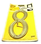 Stanley 4 Zinc Brass Vintage Style House Number 8 CD7130 Rust Resisting. Fixed Price $14.59.