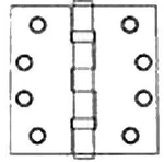 Deltana DSB4B26D X In. Square Ball Bearings Hinges, Satin Chrome - Solid Br. Fixed Price $70.43.