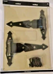 Brainerd 8" Black Spring Loaded Ornamental Tee Hinges 2PK #31704NEW-HEAVY Duty. Fixed Price $10.50.