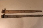 19TH Century Antique 19" Hand Wrought Iron Strap Hinges, Barn/door, Square Tip. Fixed Price $49.99.