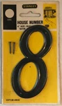 Stanley Hardware CD7130 4" House Number #8 Black Coated Brand New. Fixed Price $7.89.