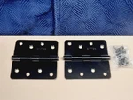 Emtek 91024US19 4"X4" Plain Bearing 1/4" Radius Corners Mortise Hinge Pair. Fixed Price $11.19.