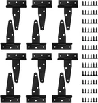 6 Pack 3 Inch Strap Hinges, Shed Gate Heavy Duty Black Outdoor. Fixed Price $12.17.