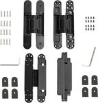 4-PACK 7 Inch Black Hidden Door Hinges Heavy Duty Zinc Alloy Concealed. Fixed Price $80.10.