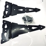 1-PAIR Wood Gate T-hinge Traditional Ornamental Black 10" X 6" W/ Hardware. Fixed Price $29.00.