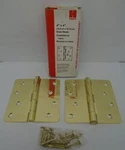 Hager 1741R US3 4" X Hinge Set Polished Brass New Old Stock 100L. Fixed Price $19.95.