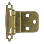 (2) Brainerd Inset 3/8" Overlay Cabinet Hinges, Self-closing, Antique Brass. Fixed Price $8.00.