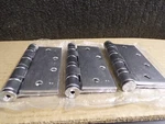 (3QTY) Mac Pro 76374 Mpb 68 4.5"X4.5" Satin Chrome Nib Ball Bearing Hinge. Fixed Price $26.99.
