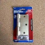 (3) Pack Ace Square Corner Security Door Hinges Black 4 Inch 5021652. Fixed Price $18.89.