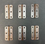 Set Of 6 Vintage Copper Finish Butt Cabinet Hinges Door Hardware 3" X 1.75". Fixed Price $39.99.